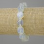 Bransoletka Kamień Księżycowy opalit wielościany, średnica 11-12x10-11 mm ± koralik 3 mm ±, długość 18 cm ± na gumce (stretch)