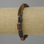 Bransoletka Tygrysie oko i Bycze oko i Sokolie oko, oprawa z kamieni (tłuczone), średnica 9-11x6-7 mm ± koraliki 3 mm ±, długość 18 cm ± na gumce (strecz)