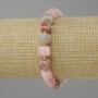 Bransoletka z jadeitu fasetowany sześcian, średnica 8x8 mm+- koralik 3 mm+-, długość 18 cm +- na gumce (strecz)