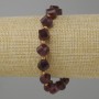 Bransoletka Turmalin Rubelit fasetowany rombik, średnica 10x8 mm+- koralik 3 mm+-, długość 18 cm +- stretch