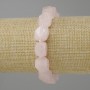 Bransoletka Różowy kwarc wielościany, średnica 10-12x10-10, 5 mm± koraliki 3 mm±, długość 18 cm± na gumce (stretch)