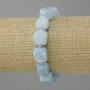 Bransoletka Akwamaryn wielościany, średnica 12x10-11 mm +- koralik 3 mm +- długość 18 cm +- na gumce (strecz)