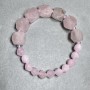 Bransoletka Różowy kwarc wielościany, średnica 12x10 mm +- 8x7 mm+-, długość 18 cm +- stretch