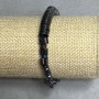 Bransoletka z hematytu ronder, średnica 8x2 mm+- 5x2 mm+- fala 7x5 mm+- długość 18 cm+- stretch