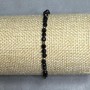 Bransoletka Agat fasetowana kulka, średnica 4 mm+- Hematyt kulka 2 mm+-, długość 18 cm +- stretch