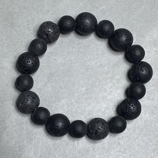 Bransoletka lawa kulka, średnica 10 mm+- 12 mm+-, długość 18 cm +- strecz
