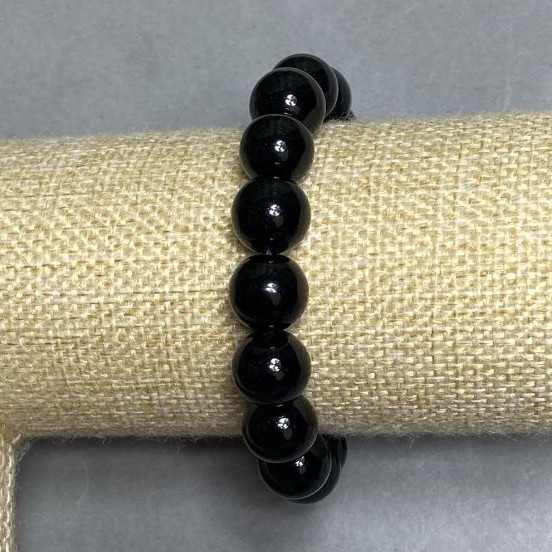 Bransoletka Agat kulka, średnica 12 mm ±, długość 18 cm ± na gumce (stretch)