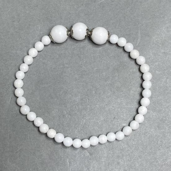 Bransoletka agat kulka 4,5–8 mm ±, długość 18 cm ±, na gumce (strecz)