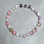 Bransoletka Różowy kwarc opalit chalcedon kulka 6mm+-, długość 18cm +- elastyczna (strecz)