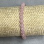 Bransoletka Różowy kwarc kulka 6 mm+-, długość 18 cm +- na gumce (strecz)