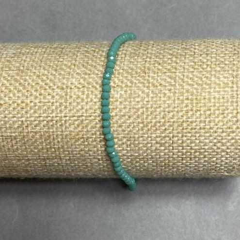 Bransoletka Czeskki kryształ fasetowany rondel 3x2, 5 mm +/- długość 18 cm +/- stretch