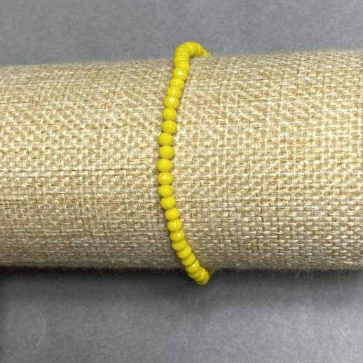 Bransoletka Czeski kryształ fasetowany ronder 3x2, 5 mm +/- , długość 18 cm +/- na gumce (stretch)
