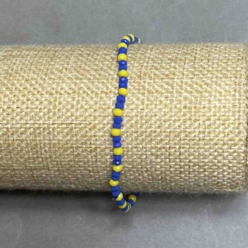 Bransoletka Czeskie szkło kryształowe fasetowany rondel 3x2, 5mm +/- długość 18cm +/- elastyczny (strecz)