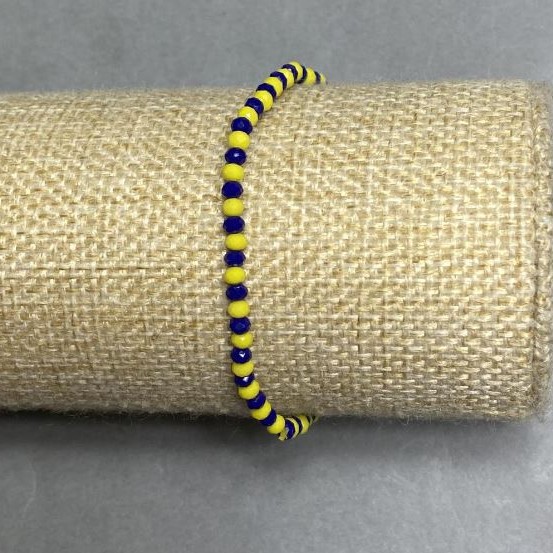 Bransoletka czeski kryształ fasetowany rondel 3x2,5 mm ± długość 18 cm ± elastyczna (stretch)