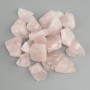 Różowy kwarc naturalnie obrabiany kamień, średnica 17-25×17-20 mm ± (asortyment rozmiarów) (Cena za 100 g)