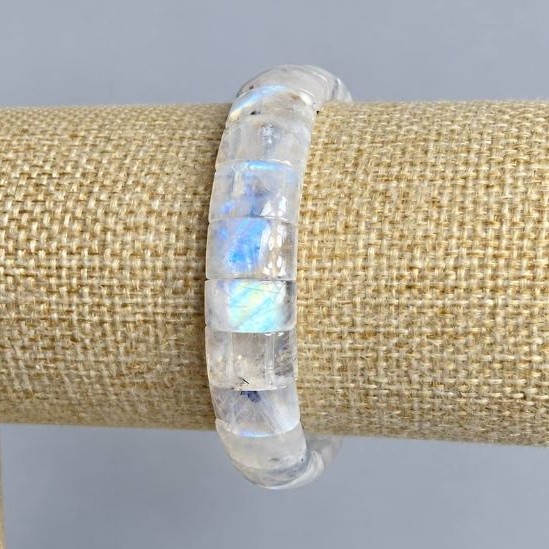 Bransoletka Adular gładkie ogniwo, średnica 12x8–9 mm ±, długość 18 cm ± na elastyku