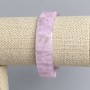 Bransoletka Kunzyt gładkie ogniwo, średnica 16×12, 5 mm±, długość 18 cm± na gumce (stretch)
