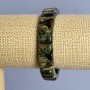 Bransoletka Zielony Granat G rossular naturalny kamień gładkie ogniwo, średnica 13x9 mm ±, długość 18 cm ± strech