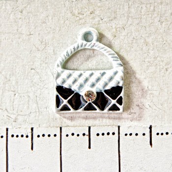 Furnitura jubilerska – Wisiorek w formie torebki damskiej, 15 mm, opakowanie 5 szt.