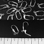 Sztyfty do kolczyków Liść zamek francuski, metal jasny, 250 par ± 250 g ± 18x8 mm