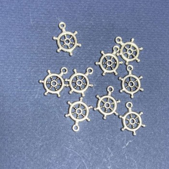 (20 mm) Okucia – Zawieszka w kształcie koła sterowego, 20 mm, opakowanie 22 szt.