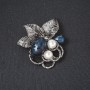 Broszka „Borówka” kolor metalu „srebro” 4,5 cm