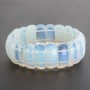 Bransoletka kamień księżycowy na gumce prostokątny łącznik 25x11-13 mm +
