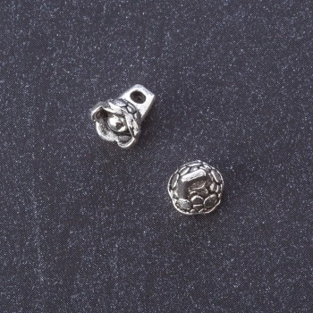 Okucie - zawieszka dzwoneczek, kolor metalu srebro, długość 8 mm, opakowanie 20 g +/- 47 szt.