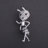 Wyprzedaż! Broszka „Śmiały Mrówka” 4×2 cm kolor metalu „srebro”