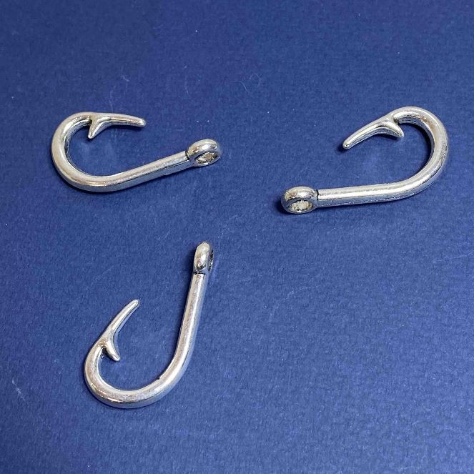 Hak jubilerski srebrzysty 3,7 × 2 cm, zestaw 5 szt.
