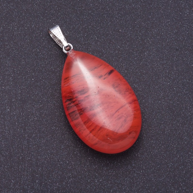 Wisiorek Kropla chalcedonu 4×2,5 cm (+-)