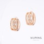 Kolczyki Xuping «Słowiańka» pozłacane 18K, długość 1,5 cm, grubość 8,5 mm