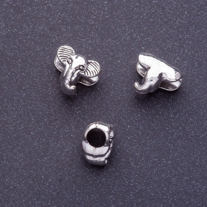 Koralik Pandora „Słoń” 10×12 mm, średnica 4,5 mm, opakowanie 20 g +/- 11 szt