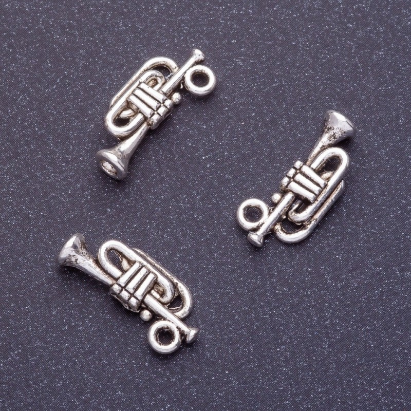 Zawieszka rurka do biżuterii, długość 17×8 mm, średnica otworu 1,5 mm, kolor srebrny, wykończenie polerowane, waga 20 g, ±27 szt.