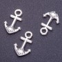 Zawieszka kotwica, długość 20×13 mm, średnica 1–1,5 mm, kolor srebrny, powłoka srebrna, opakowanie 20 g, 19 szt. (+/-)