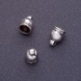 Końcówka do biżuterii, długość 11×7,5 mm, d2–5 mm, d3–1,5 mm, kolor srebrny, wykończenie 20 g ± 25 szt.
