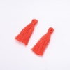 Element do rękodzieła: mini pędzelek bawełniany pomarańczowy, długość 3 cm, średnica 4 mm, para