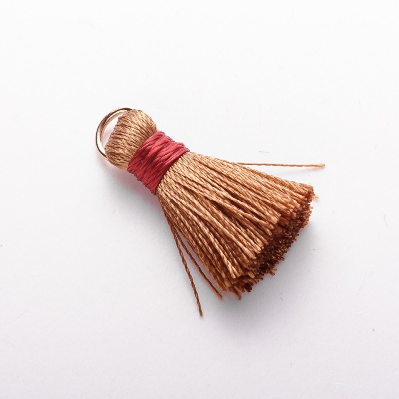 Element do rękodzieła: Miniaturowy pędzelek jedwabny z pierścieniem, średnica 5 mm, cena za 1 szt.
