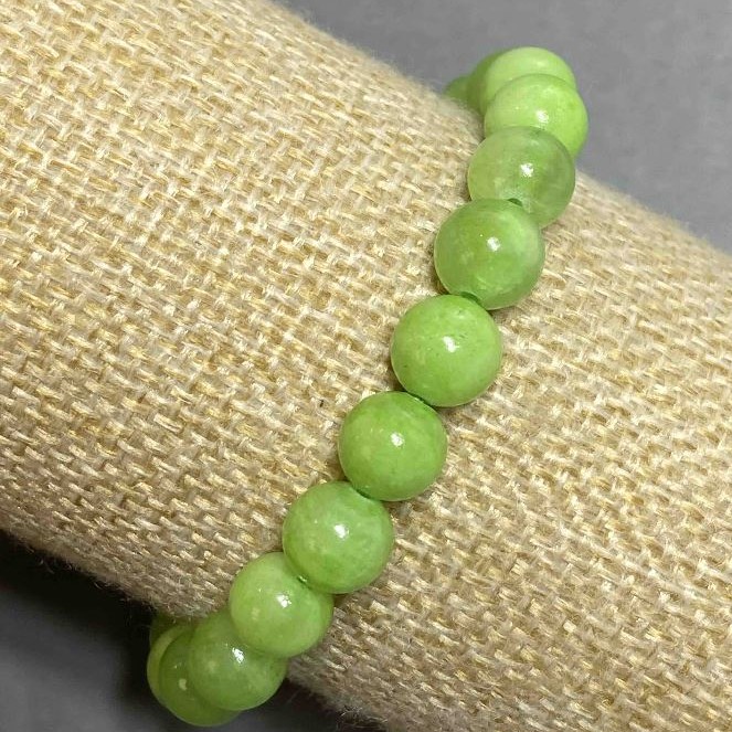 Bransoletka z naturalnego onyksu na elastycznej gumce, średnica 8 mm, długość 18 cm
