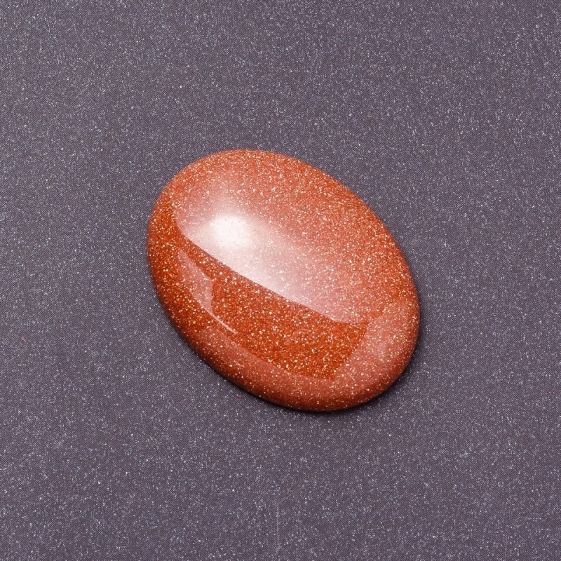 Okucia – kaboszon z kamienia awenturyt (sztuczny) «złoty piasek» 40×30 mm