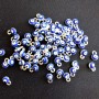 Zawieszka „oczy”, średnica 4 mm, długość 6 mm, emaliowana, metal szary, 14 szt.