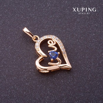 Wisiorek Xuping Love niebieski kamień, kolor 'złoto' 27×16 mm