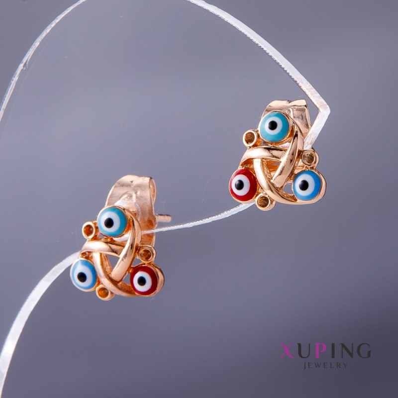 Kolczyki Xuping „Oko”, średnica 8 mm