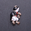Wyprzedaż! Broszka Żaba Dyrygent w fraku, kolor metalu: złoto, 3,5×2 cm