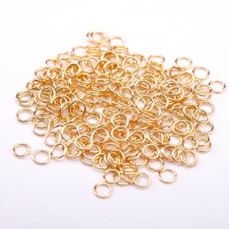 Kółko łączące, średnica 4 mm, metal złocisty, 25 g