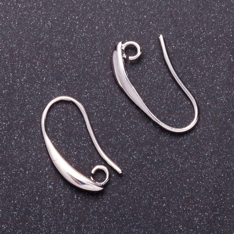 Sztyfty pod kolczyki, para, metal szary, długość 19 mm