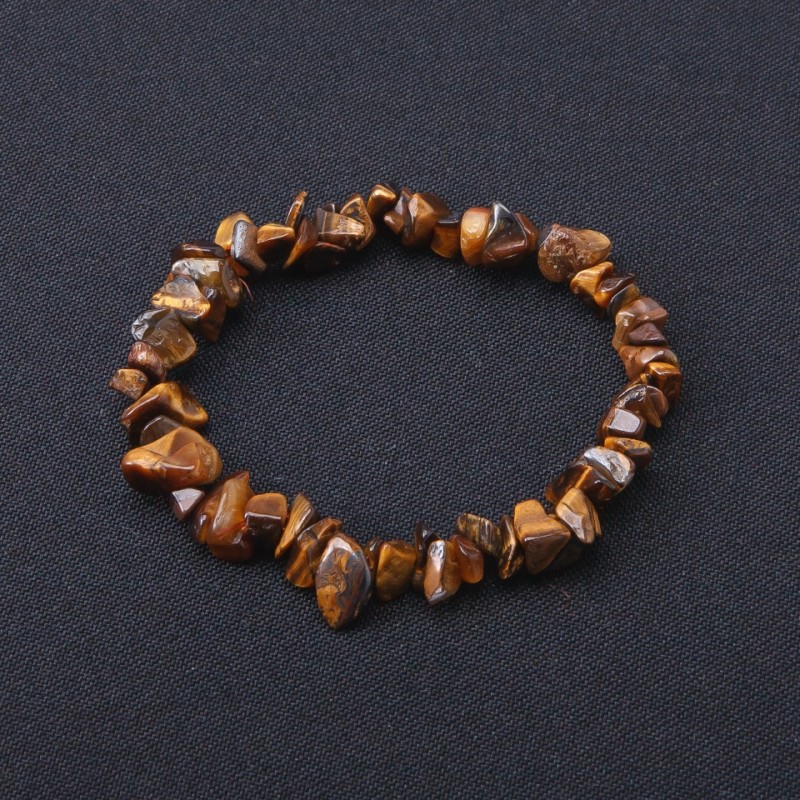 Bransoletka z tygrysiego oka – drobiny 4–9×2–5 mm, długość 18 cm, elastyczna