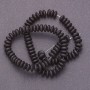 Koraliki z szungitu na nici (sztuczny) gładkie rondelki, średnica 10x4,5 mm, długość około 38 cm
