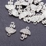Zawieszka jubilerska Parasolka, średnica 13 mm, długość 20 mm, otwór 3 mm, opakowanie 20 g ± 17 szt.