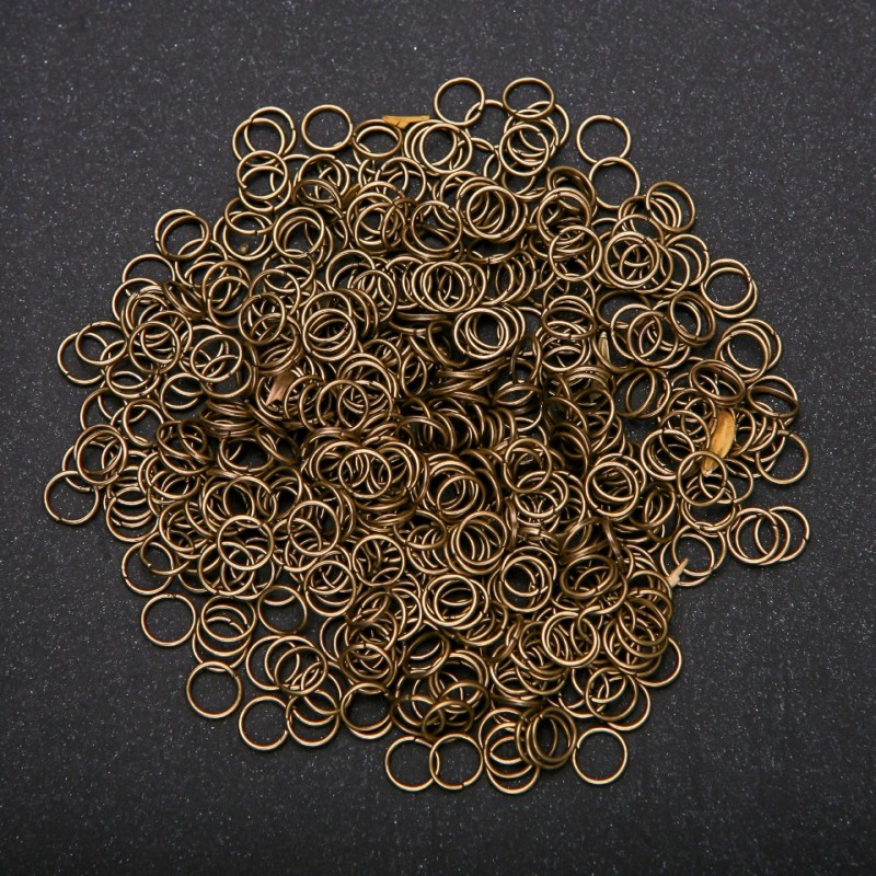 Pierścień łączący, średnica 6,5 mm, opakowanie 30 g, kolor brązowy